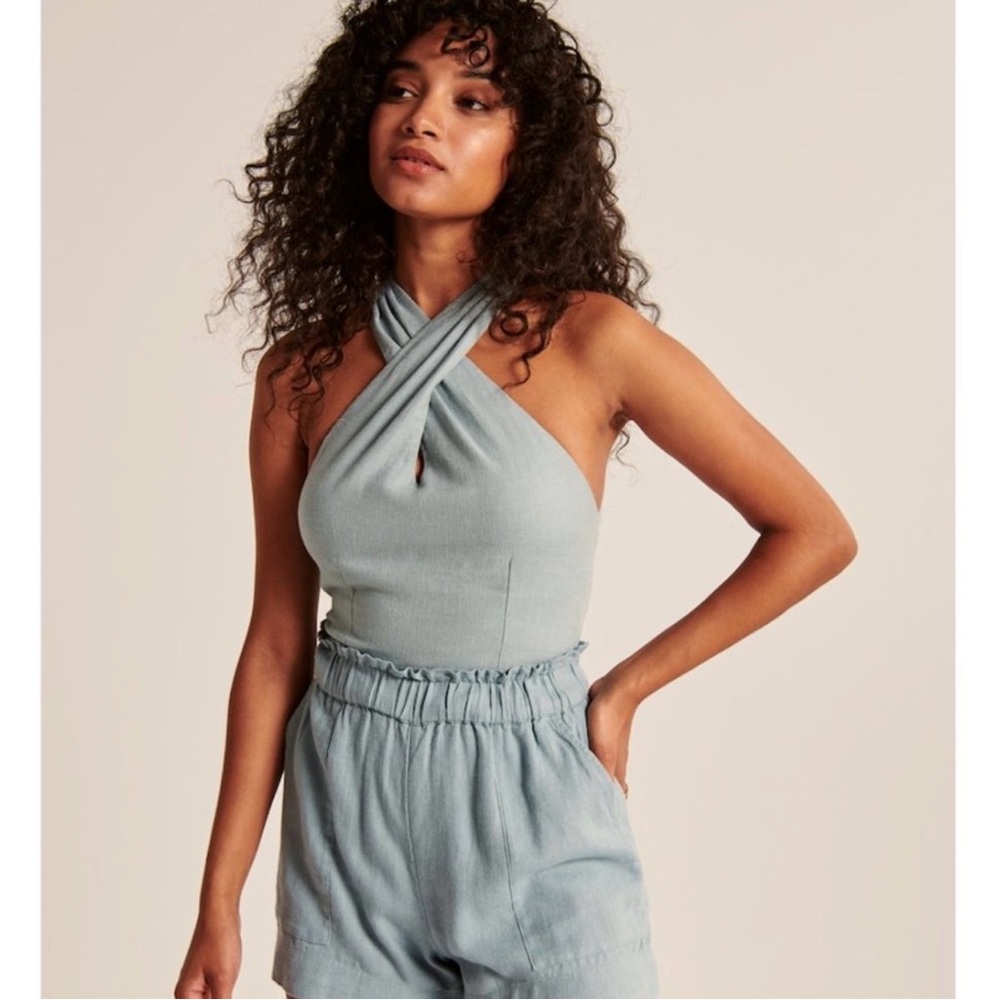 Abercrombie & Fitch Blue Halter Top